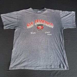 Vintage San Francisco 49ers Shirt Trench Ultra Striped Mens Large Gray Made USA